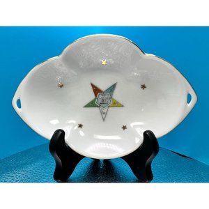 Lefton Order of the Eastern Star Vintage Trinket Dish Porcelain Hand Painted